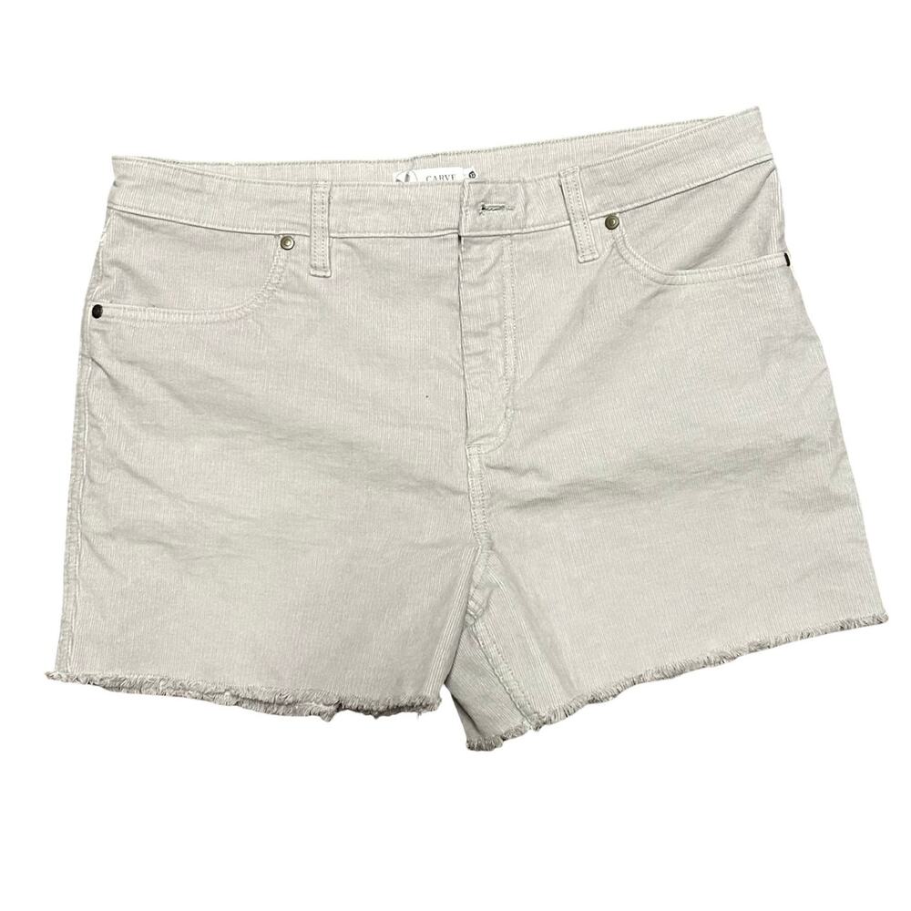 Carve Designs Oahu Corduroy Shorts Womens 12 Quarry Gray Cutoff Boho Coastal